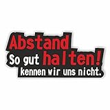 folien-zentrum - Abstand Halten 13 x 6 cm - hochwertiger Aufkleber Auto Tuning - OEM & JDM Auto Sticker - Lustige Aufkleber für Auto - Stickerbomb - Autoaufkleber - Made in Germany