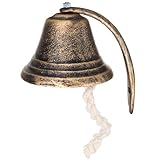 yeeplant Antike Bronze-Gusseisen-Schiffsglocke, Vintage-Türklingel für Zuhause, Büro und maritime Dekoration