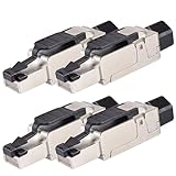 VESVITO 4x CAT.7 / CAT.6A RJ45 Stecker 10 GBit/s, PoE++,...