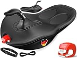 KESSER® Bob Schneebob Alpina Mit LED Licht inkl. Zugseil Schlitten Rodelschlitten Kinderschlitten Zipfelbob Kunststoffrodel Stabil für Kinder & Erwachsene Schneesport Winter Sports ZIPFEL Schlitten