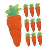 LIFKOME 10 Stück Teiliges Karottenform Bestecktaschen aus Stoff Österliche Tischdeko Utensilienhalter für Gabeln und Messer Praktische Besteckaufbewahrung für Osterparty