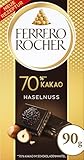 Ferrero Rocher Tafel - Feine Bitterschokolade mit Haselnuss - 70 Prozent Kakao im Schokoladenmantel - 1 x 90 g Schokoladentafel