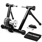 Alpcour Fluid Bike Trainer Ständer für Indoor-Reiten - Tragbarer faltbarer Edelstahl-Trainer, Geräuschreduzierung, progressiver Widerstand, Dual-Lock-System - Rennrad & Mountainbikes Stationäre Übung