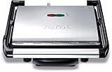 Tefal Kontaktgrill Inicio GC241D | Elektrogrill/Sandwichtoaster | Fettarmes Grillen | Panini,Toasts,Steak,Gemüse | Antihaftbeschichtete Grillplatten | 2000W | 36.3x10.8x33.2cm | Edelstahl/Schwarz