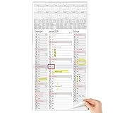 TOBJA 3 Monatskalender 2026 Wandkalender mit Schieber - 'Nebeneinanderliegende Monate' Kalender 2026 Wandkalender | Platz für Termine, Geburtstage & Urlaube | Großformat 30x59 cm (gefalzt!)