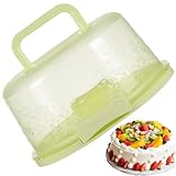 Ahuuen Kuchen Transportbox | Transportbox Rund | Kuchenhalter Mit Deckel | Tortenglocke Für Torte Muffins | Kuchenbehälter Mit Deckel Und Griff Für Die Hochzeitsfeier Der Bäckerei 26x22x12.5cm