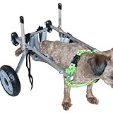 Verstellbarer Haustier-Rollstuhl für kleine bis mittelgroße Hunde und Katzen, unterstützende Mobilitätshilfe für behinderte oder verletzte Haustiere, ideal für Training und Rehabilitation