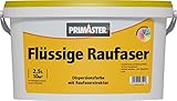 Primaster Flüssige Raufaser 2,5L Weiß Flüssigtapete Strukturfarbe Streichtapete