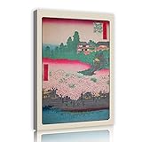 Via Vela Hundert Ansichten von Edo Von Utagawa Hiroshige Berühmte Gemälde Reproduktion Leinwanddrucke Kunstwerk Wandkunst für Schlafzimmer Wohnkultur 70x105cm Innenrahmen