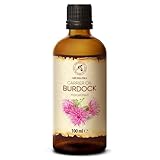 Klettenwurzel Öl 100ml - Rein Klettenwurzelöl - Arctium Lappa Wurzel - Klettenöl - Bestes Kuröl und Haaröl für Haarpflege -Glasflasche - Burdock Oil