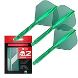 Target Darts K Flex Integrierter Dart-Flug und -Schaft, Nr. 2 Grün (Mittel) | 3er-Pack K-Flex - Nr. 2, Präzisionsgeformte 2-in-1-Dart-Flüge und Dart-Schäfte | Professionelles Dart-Zubehör