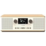 Pure Classic C-D6 Musiksystem (CD-Player, DAB+/FM, Bluetooth, AUX, USB, Wecker, Sleeptimer) Cotton White/Oak