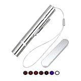 JIEYUCHU LED Interaktives Katzenspielzeug, Wiederaufladbar über USB 7 in 1und 5 Muster LED Interaktives Spielzeug Mit Box, Multimode Spielzeug für Kätzchen Welpen, Silber
