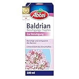 Abtei Baldrian Beruhigungstropfen - pflanzliches Beruhigungsmittel aus der Baldrianwurzel - beruhigt und entspannt die Nerven und unterstützt das Einschlafen - vegan - 1 x 100 ml