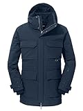 Schöffel Herren Down Parka Ridgeland M, wind- und wasserdichter Daunenparka mit RDS-zertifizierten Federn, leichte Outdoorjacke mit Wärmekragen und Kapuze, navy blazer, 46