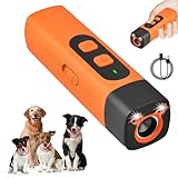 RIRIDAMAI Anti Bell Gerät Hunde, Ultraschall Hundeabwehr, Wiederaufladbar Antibell Ultraschall Gerät mit 3 Einstellbaren Frequenzen LED-Taschenlampe für Kleine Große Hunde Innen Außenbereich Hund