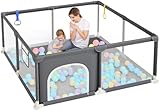 Dripex Laufstall Baby 124x124cm, Laufgitter Baby, Laufstall...