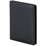 VON HEESEN® Leder Geldbörse Herren mit Münzfach & RFID Schutz I Echtleder Geldbeutel für Männer & Damen I Portemonnaie Brieftasche Wallet Portmonee (Schwarz)