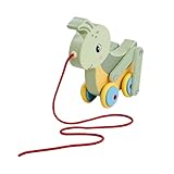 Eichhorn – Nachzieh-Grashüpfer mit beweglichen Beinen und geräuschlosen Silikonrädern, idealer Begleiter für die ersten Schritte, 16 cm lang, aus 100% FSC Zertifiziertem Sperrholz, ab 1 Jahr