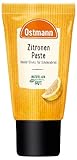 Ostmann Gewürze - Zitronenpaste aus natürlichen Zutaten, mit 38 % Zitronenschalen, Zitronen-Aroma für Backwaren und Desserts - 50 g in praktischer Dosier-Tube