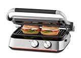 Trisa Kontaktgrill Prime Panini - Panini Grill, Kontaktgrill Toaster, Dual-Control, 180° Öffnung, Edelstahl, Toaster Grill, Tost Makinesi, Abnehmbare Platten