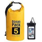 flintronic Dry Bag Wasserdichter Rucksack, 5L 10L 20L 30L wasserdichte Tasche,Wasserdichter Packsack mit Schultergurt,Wasserdichter Seesack für Kajak/Kanu/Boot/Angeln/Rafting/Schwimmen/Surfen/Camping