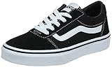 Vans Jungen Ward Sneaker, Suede Canvas Black White, 39 EU