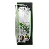 Fiqops Growzelt, 600D Oxford 60x60x180cm Grow Tent, Grow Box mit Beobachtungsfenster Lichtdicht und Wasserdicht Growschrank, Luftig Gewächshaus Growroom für Homegrowing, Indoor-Anbau