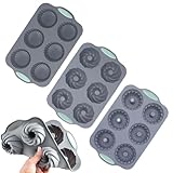 Silikonformen für Gefrierschrank, Antihaftform mit Kronen-Design, 3 Eisschalen, für die Küche, die Zubereitung von Getränken, Cocktails und Weihnachtsfeiern