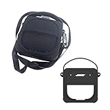 TEHAOUU Silikon Hülle Kompatibel mit Bose SoundLink Micro 2 (2025), Stoßfeste & wasserdichte Schutzhülle mit Lanyard & Karabiner für Bluetooth Lautsprecher (Schwarz)