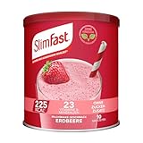 SlimFast Milchshake Pulver Erdbeere I Kalorienreduzierter Diät-Shake mit hohem Eiweißanteil I Diät-Pulver für eine gewichtskontrollierende Ernährung I Nur 225 Kalorien pro Protein-Shake I 365 g