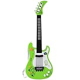 Srum Kinder-E-Gitarre, Mini-Infrarot-Induktion, Keine Saite, Kinder-Bassgitarre mit Riemen, 8 Demos, 4 Tiergeräusche, Rhythmen, Buntes, Leuchtende Musikinstrumente(grün), SUCIE6ed5r9h1mi5070-01