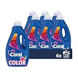 Coral Farbschutz Color Waschmittel Flüssigwaschmittel für Farben länger wie neu 6x 1,15L