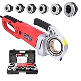 smafoseedding Werkzeugsatz Zum Gewindeschneiden Von Rohren, 2300-W-Hochleistungs-Rohrgewindeschneidmaschine, Tragbares Sanitärwerkzeug, Handantrieb, Mit 6-Teiligen Matrizen, Leicht Zu Halten