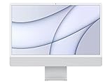 Apple iMac 24', M1 8-Core CPU, 8-Core GPU, 8 GB RAM, 256 GB SSD, Num, Silber