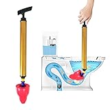 Leistungsstarker Toilettenpömpel für den Hausgebrauch, 2025 Neuest Hochdruck Toilettenkolben, Löst Schnell Abflussverstopfung, Abflussreiniger Pömpel für Toiletten, Waschbecken, Bodenabläufe (1)