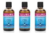 CurcuWid CDL Chlordioxid 3 x 100ml, Chlordioxid Lösung 0,3% - CDs Chlorine Dioxide Solution - Braunglasflasche