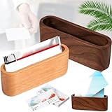 Srup 2 Stück Kreative hölzerne Visitenkartenhalter, Klassischer Visitenkartenhalter aus Holz, Visitenkartenhalter aus Holz, Visitenkartenständer Büro Desktop Organizer