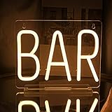 Warme Bar Neon Schild Leuchtreklame Bar LED Neonlicht Schild mit Acrylbasis Neon Wandleuchte USB Hängendes LED Leuchtschilder für Bar Pub Cocktail Bier Spiel Party Neon Sign