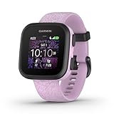 Garmin Bounce™, Kinder-Smartwatch, Zwei-Wege-Text- und Sprachnachrichten, Standortverfolgung (Lilac Floral)