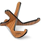 CAHAYA Gitarrenständer Holz Anti-Rutsch Musikinstrument Ständer Zebrano klappbar für Akustik Klassische Gitarren Bass CY000180-2