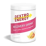 DEXTRO ENERGY RECOVERY DRINK TROPICAL (356g), Elektrolyt Pulver mit Magnesium, Vitamin E, C, B1, B2, B3, B6, B12, Folsäure, Pantothensäure, 3:1 Kohlenhydrat Protein Mix, Muskelregeneration