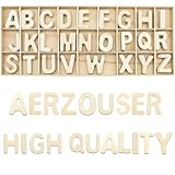 Aerzouser 130 Stück Holzbuchstaben, 3 cm Holzbuchstaben klein, Holzbuchstaben zum Basteln, Geeignet für DIY-Hochzeitsfeiern, Heimdekoration, Kindererziehung