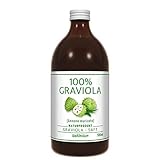 100% Graviola Frucht-Saft -unfiltriert & vegan- (500ml), aus 100% Graviola Püree. Stachelannone, Soursop, Corossol, Guanabana.