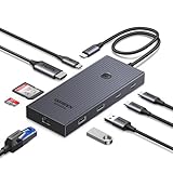 UGREEN Revodok Pro 9 in 1 USB C Hub, 10Gbps USB C Adapter mit 4K HDMI, Gigabit Ethernet, USB C und 2 USB A 10Gbps Datenports, SD/TF Kartenleser, PD 100W Kompatibel mit MacBook, Surface, iPad Pro usw.