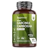 Garcinia Cambogia Fruchtextrakt - 1000mg pro Kapsel - 60% Hydroxycitronensäure - 2 Monate Vorrat - 60 vegane Kapseln - Pure Garcinia Malabar Tamarind von WeightWorld