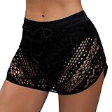 Bade-/Strand-Bikini-Shorts, Laufen, Damen, Taille, Bohemian-Tankini, brasilianisch, passende Paare, Badeanzüge, Sommer-Bikini, Bauchkontrolle, Strandmode, cool, Schwarz , M