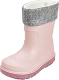Playshoes Regenstiefel mit Futter (Herausnehmbar) Unisex Kinder Gummistiefel, Rosa Socke, 22 EU