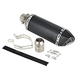 38-51mm Akrapovic Auspuff, Auspuff Schalldämpfer, Mit Abnehmbaren DB Killer, Kohlefaser Kleiner Sechskant Schräg Schwanz Refit Auspuff Schalldämpfer für Sport Motorräder, ATV und Scooter