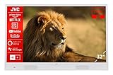 JVC LT-32VHP255W 32 Zoll tragbarer Fernseher / Smart TV mit Akku- & Strombetrieb (HD Ready, Triple-Tuner, HDR10, Dolby Audio, für zu Hause & Outdoor geeignet) - 6 Monate HD+ inkl., Weiß